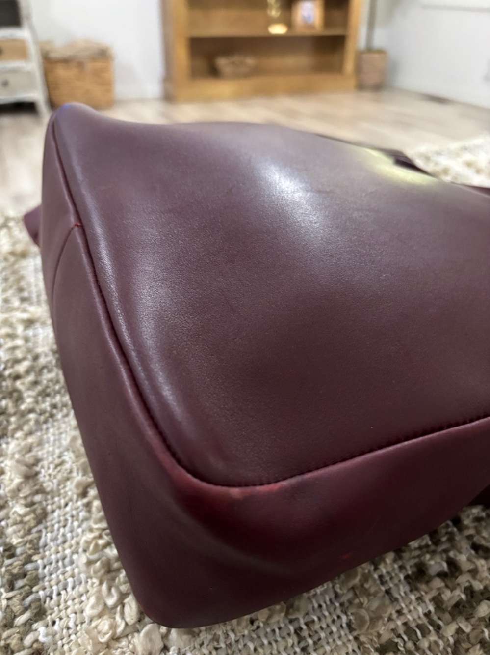 BAGGU Box Mulberry 
 Leather Top-Handle Tote Crossbody Bag - Picture 6 of 16